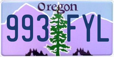 OR license plate 993FYL
