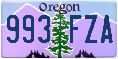 OR license plate 993FZA