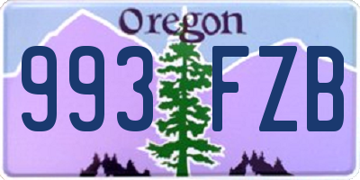 OR license plate 993FZB