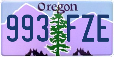 OR license plate 993FZE