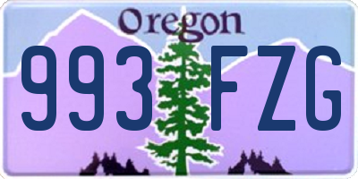 OR license plate 993FZG