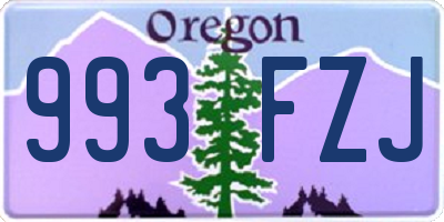 OR license plate 993FZJ