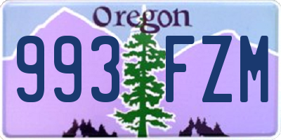 OR license plate 993FZM