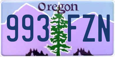 OR license plate 993FZN