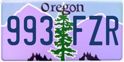 OR license plate 993FZR