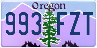 OR license plate 993FZT