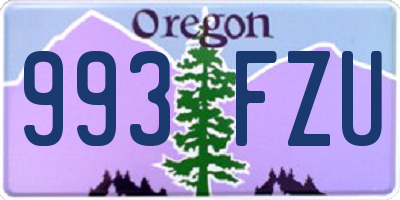 OR license plate 993FZU