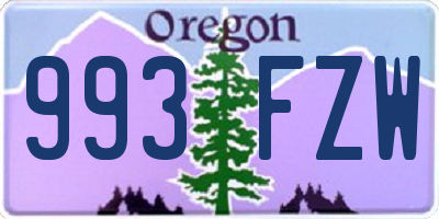 OR license plate 993FZW