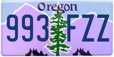 OR license plate 993FZZ