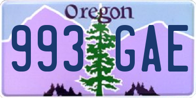OR license plate 993GAE