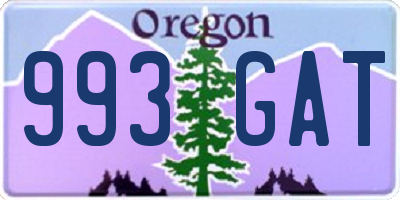 OR license plate 993GAT