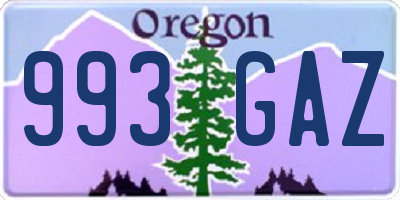 OR license plate 993GAZ