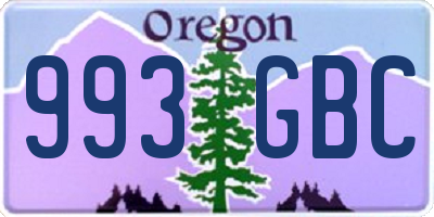 OR license plate 993GBC