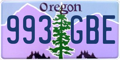 OR license plate 993GBE