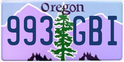 OR license plate 993GBI