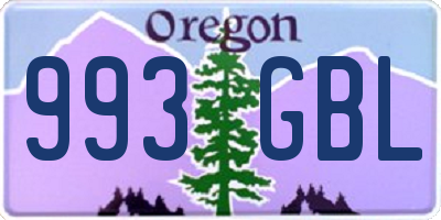 OR license plate 993GBL