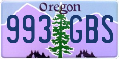 OR license plate 993GBS
