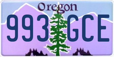 OR license plate 993GCE