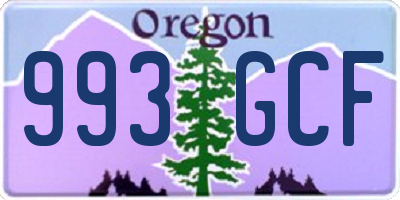 OR license plate 993GCF