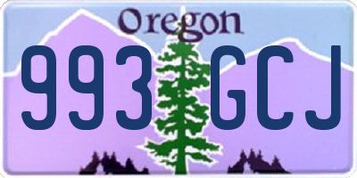 OR license plate 993GCJ