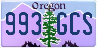 OR license plate 993GCS