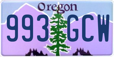 OR license plate 993GCW