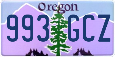 OR license plate 993GCZ