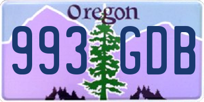 OR license plate 993GDB