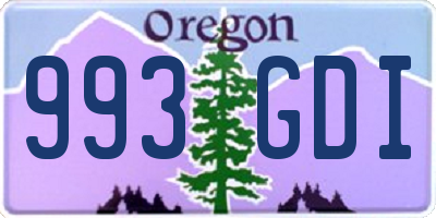 OR license plate 993GDI
