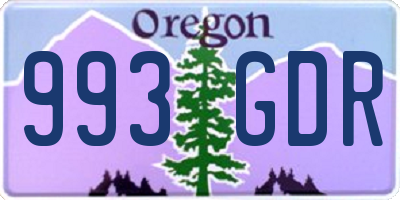 OR license plate 993GDR