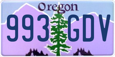 OR license plate 993GDV