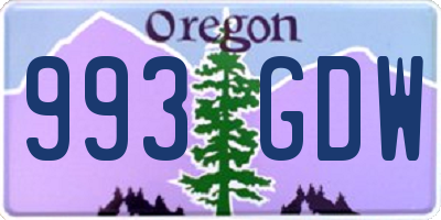 OR license plate 993GDW