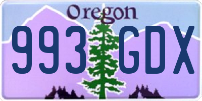 OR license plate 993GDX