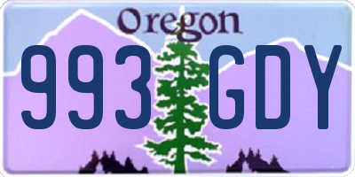 OR license plate 993GDY