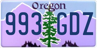 OR license plate 993GDZ