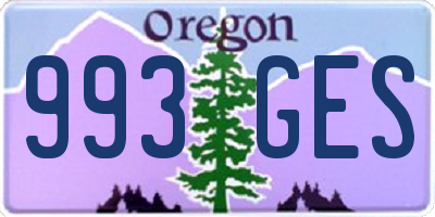 OR license plate 993GES
