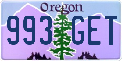 OR license plate 993GET