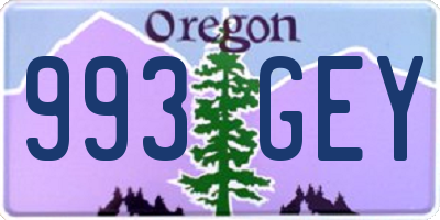 OR license plate 993GEY