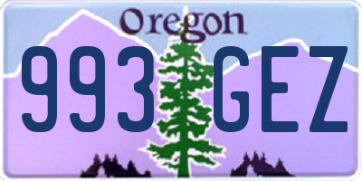 OR license plate 993GEZ