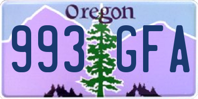 OR license plate 993GFA