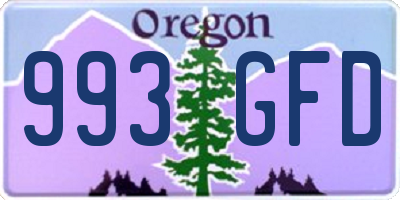 OR license plate 993GFD