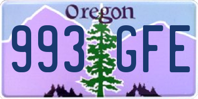 OR license plate 993GFE