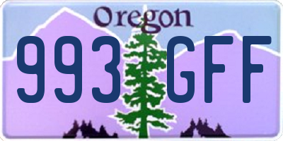 OR license plate 993GFF
