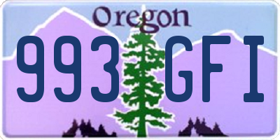OR license plate 993GFI