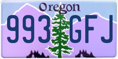 OR license plate 993GFJ
