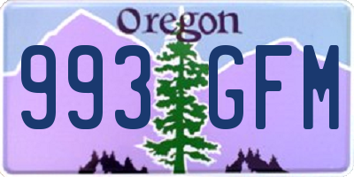 OR license plate 993GFM