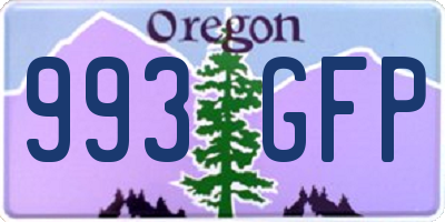 OR license plate 993GFP