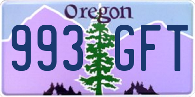 OR license plate 993GFT