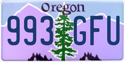 OR license plate 993GFU