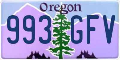 OR license plate 993GFV